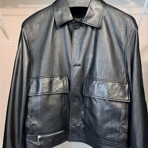 Men's Classic Black Leather Jacket